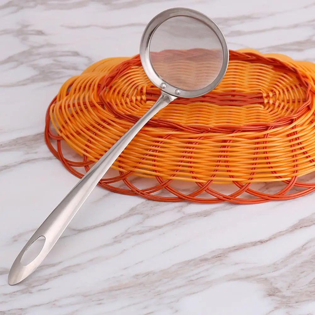 Vegetable Residue Oil Mesh Colander Strainer Stainless Steel Mesh Skimmer Frying Food Tong Clip Hot Pot Filter Kitche Gadgets