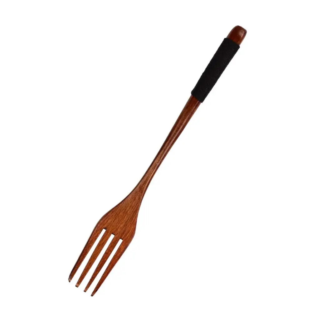 New Wooden Spoon Wooden Fork Utensil Cereal Fork Kitchen Accessories Kitchen Spoon Fork Dinnerware Cutlery Rice Soups Spoon