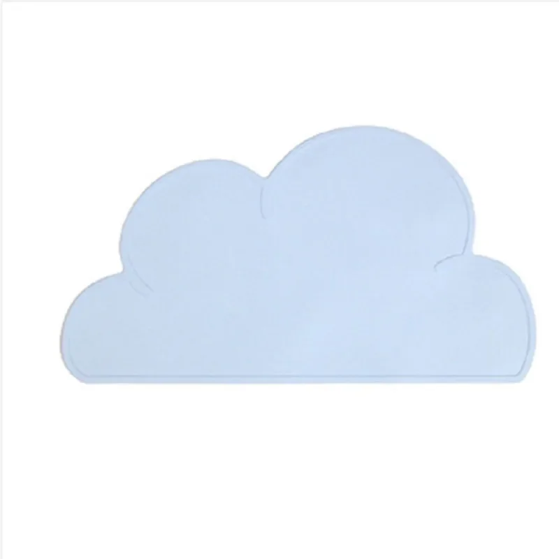 Food Grade Silicone 1Pcs Kitchen Gadget Cloud Shape Placemat Kids Plate Mat, Waterproof, Heat Insulation, Easy Cleaning
