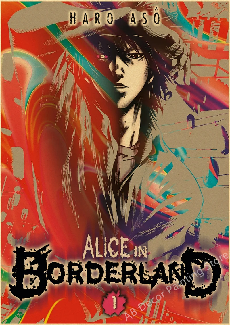 Hot TV Alice In Borderland Season 1 2 Poster Retro Kraft Paper Prints Picture Vintage Home Room Cafe Bar Art Wall Decor Painting