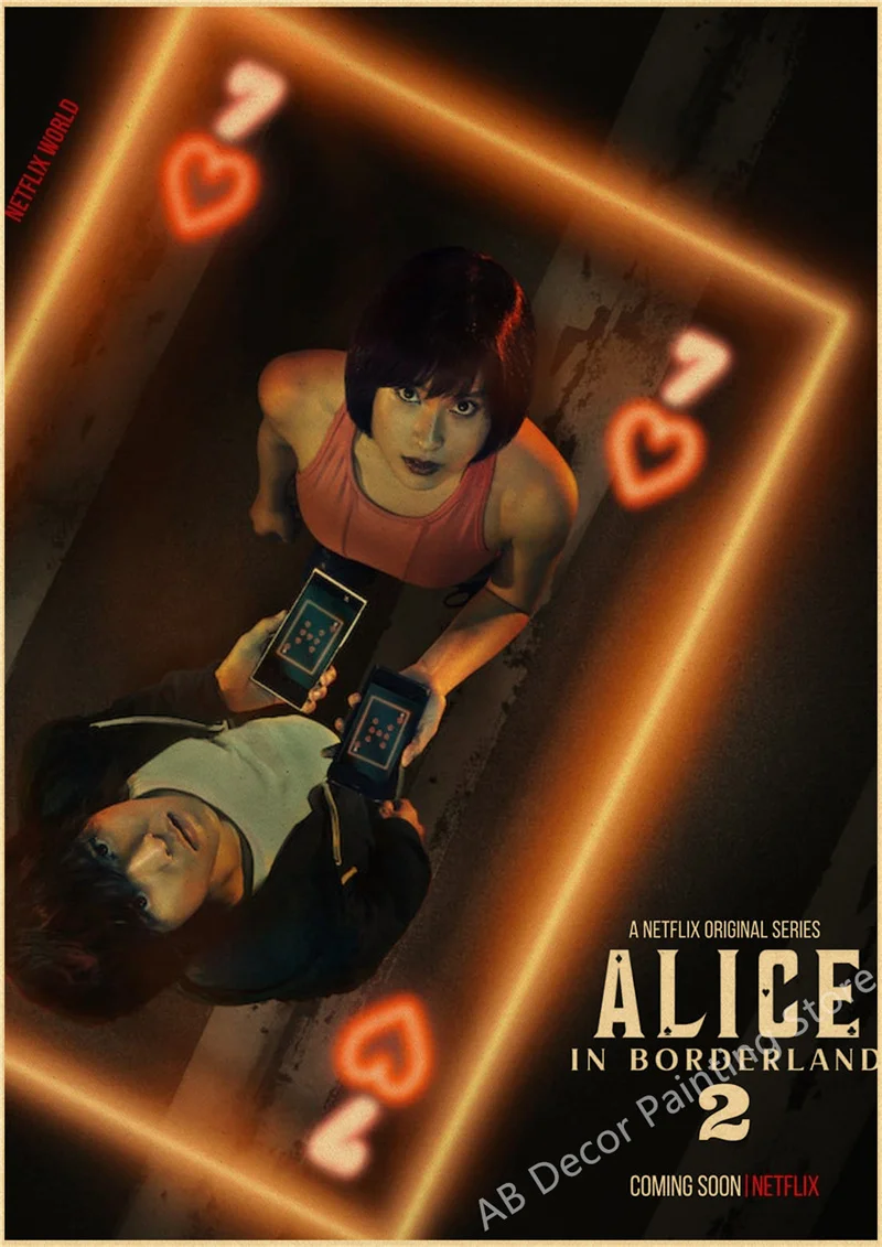Hot TV Alice In Borderland Season 1 2 Poster Retro Kraft Paper Prints Picture Vintage Home Room Cafe Bar Art Wall Decor Painting