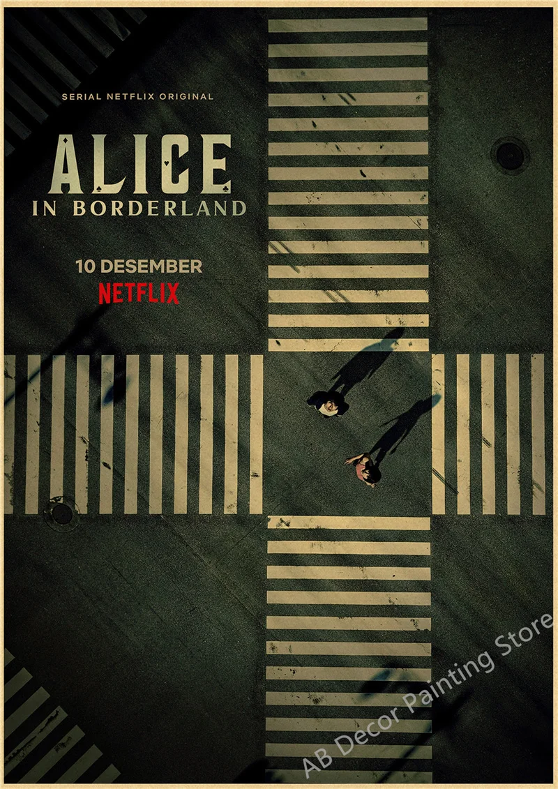 Hot TV Alice In Borderland Season 1 2 Poster Retro Kraft Paper Prints Picture Vintage Home Room Cafe Bar Art Wall Decor Painting