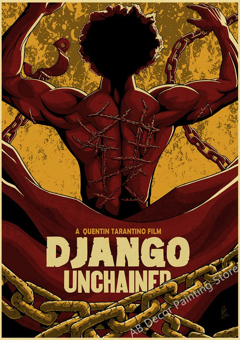 Classic Movie Collection Retro Posters Pulp Fiction/Django Unchained Prints Tarantino Vintage Home Room Art Wall Decor Painting