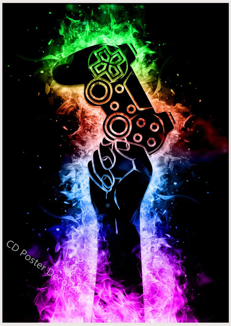 Gaming Quotes Poster Custom Posters DIY Funny Gamer Slogan Home Game Room Playroom Decor Aesthetic Art Wall Painting Sticker