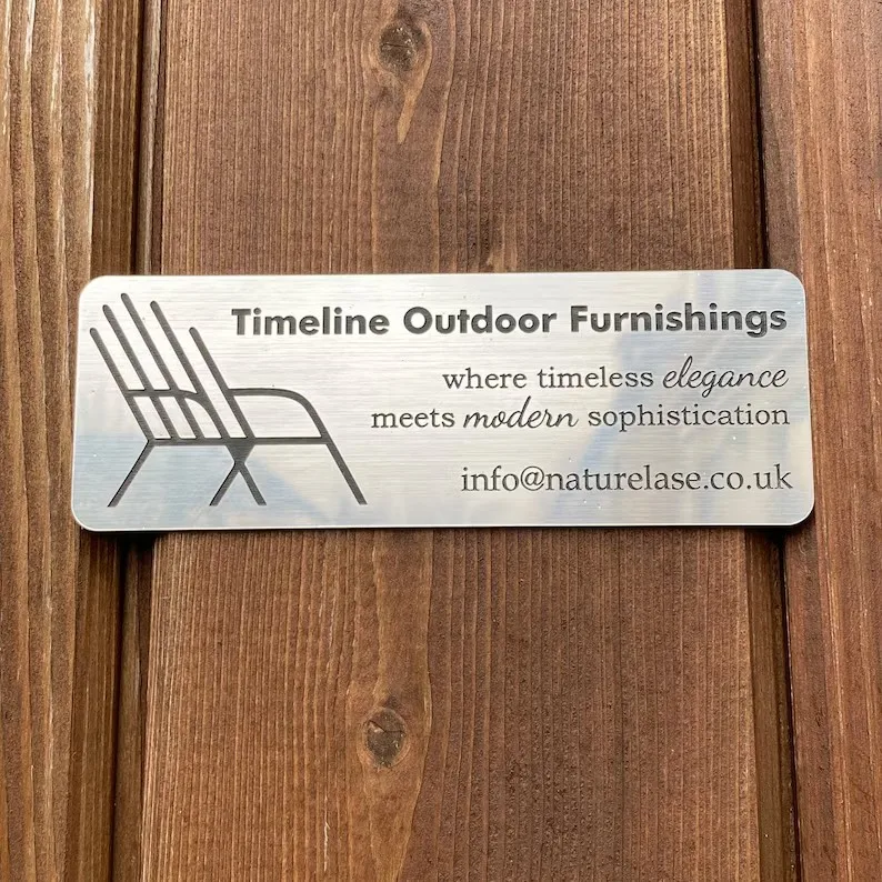 Free Customizable Steel Metal Tag Business ID Plate Personalized Engraved any Text Logo Name  Plaques & Signs for Mail Box/ Door