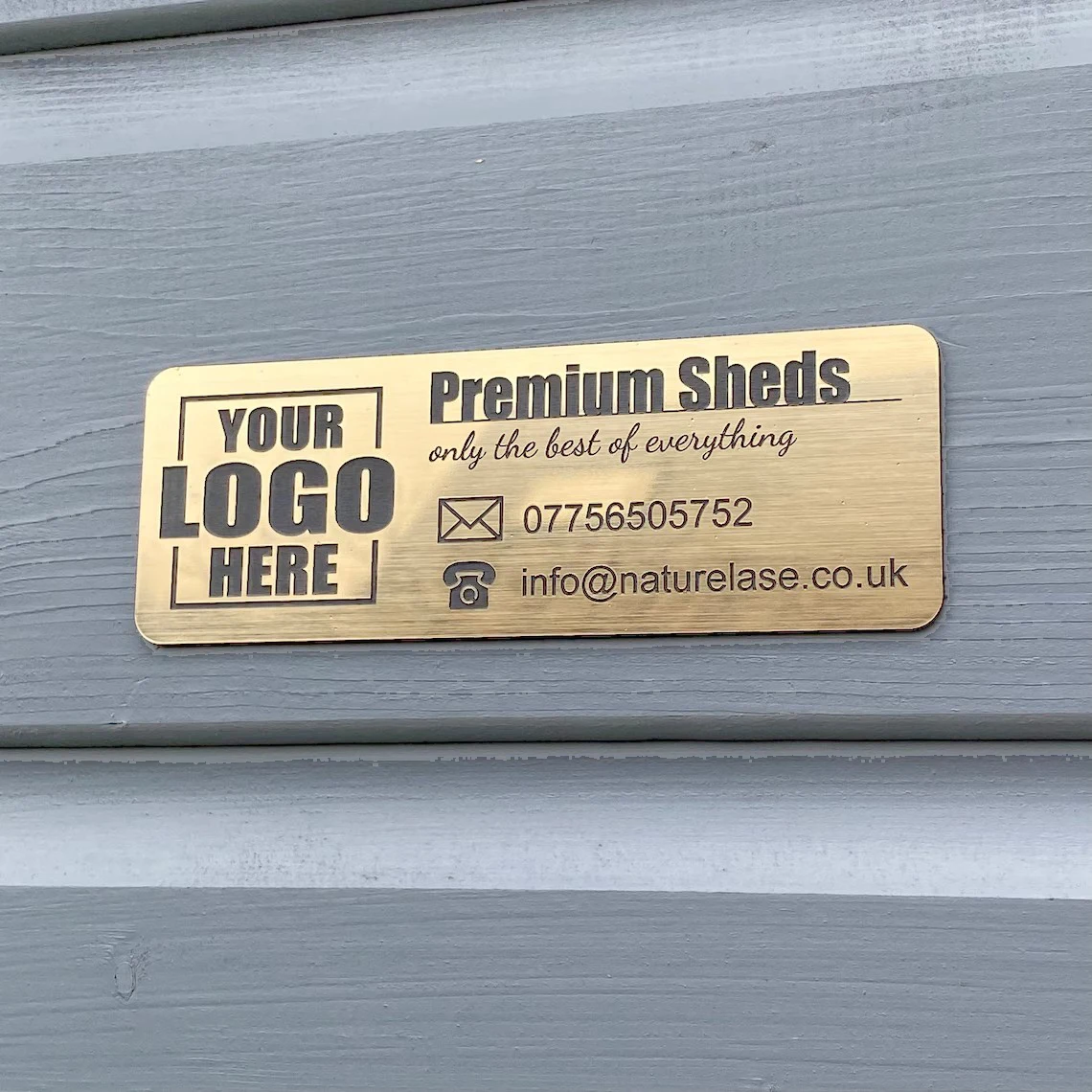 Free Customizable Steel Metal Tag Business ID Plate Personalized Engraved any Text Logo Name  Plaques & Signs for Mail Box/ Door