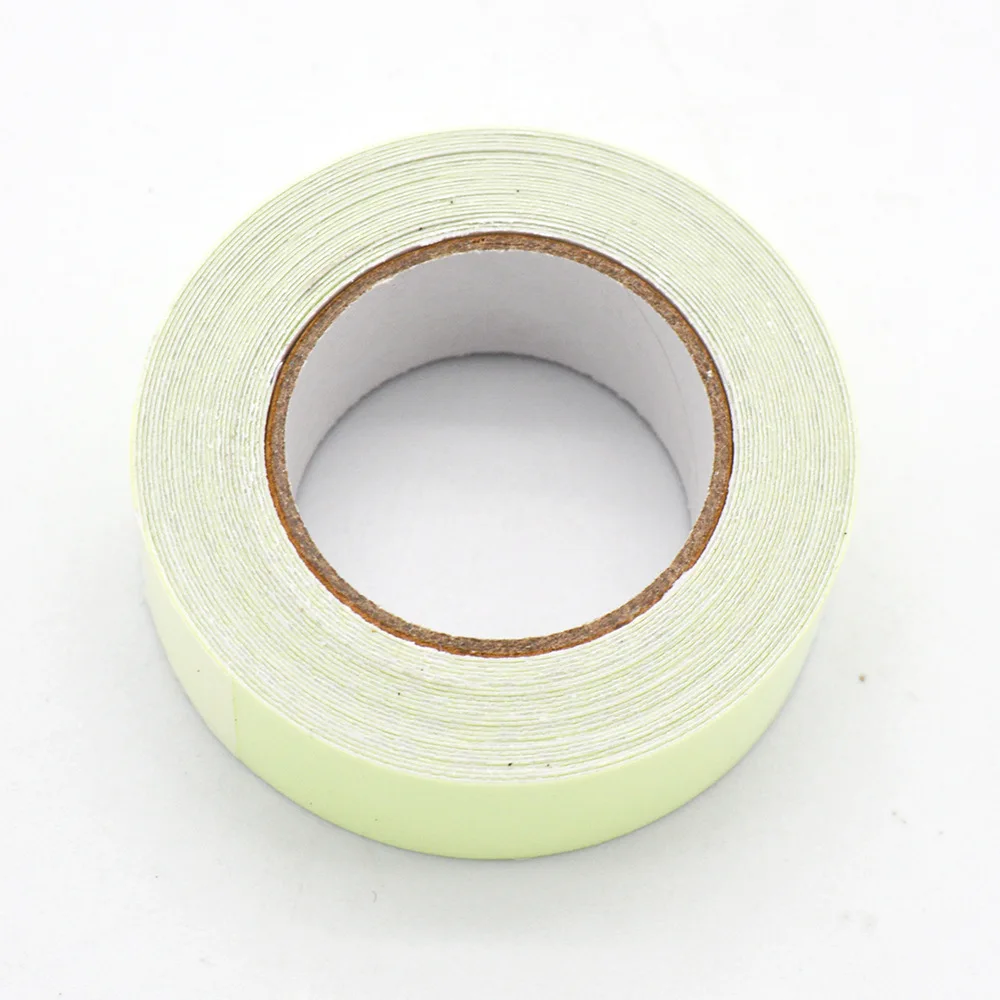 1Roll Fluorescent Self-Adhesive Glow-In-The-Dark Tape Light Strip Fire Channel Stage Decoration Safety Exit Warning Sticker Tape
