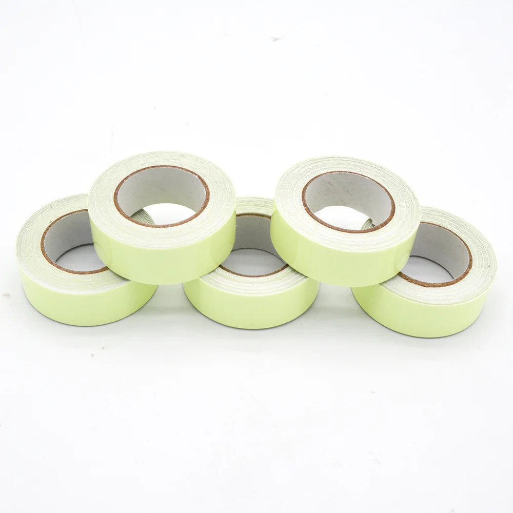 1Roll Fluorescent Self-Adhesive Glow-In-The-Dark Tape Light Strip Fire Channel Stage Decoration Safety Exit Warning Sticker Tape