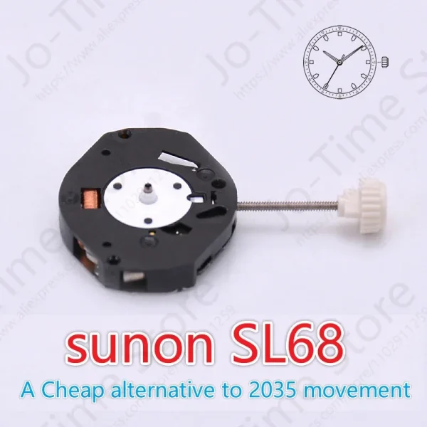 Sunon SL68 Quartz Watch Movement for Date Display 2035 End of Life Affordable Watch Repairing Parts Accessory