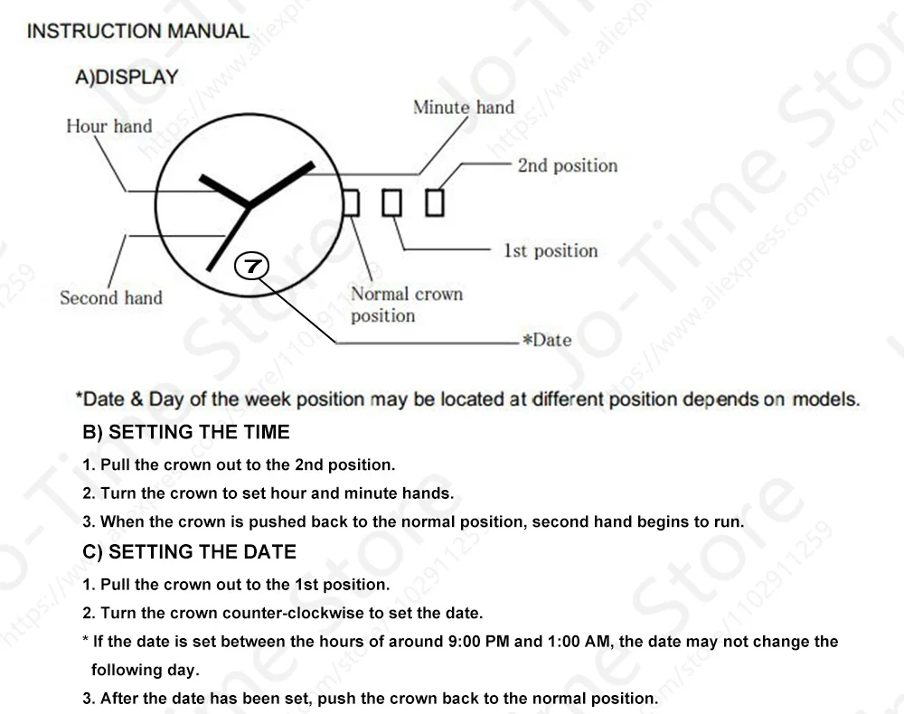 Sunon SL25-3 Quartz Watch Movement Calendar Date Display China Made Wristwatch Part Affordable Replacement 2015 Model