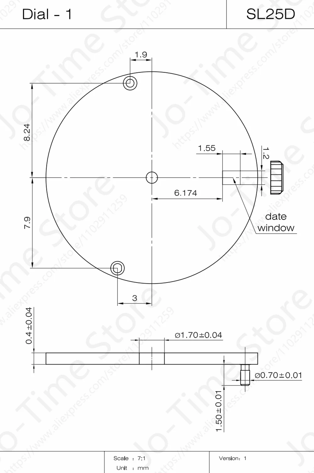 Sunon SL25-3 Quartz Watch Movement Calendar Date Display China Made Wristwatch Part Affordable Replacement 2015 Model