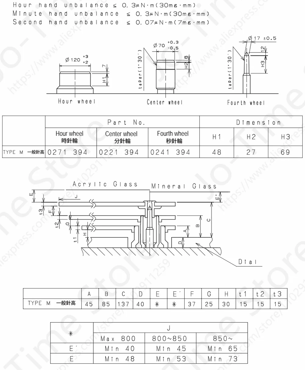 TMI PC21 Japanese Quartz Movement Watch Accessories 3-Hands Electronic Replacement for Miyota PC21s High-Quality Watch Repair