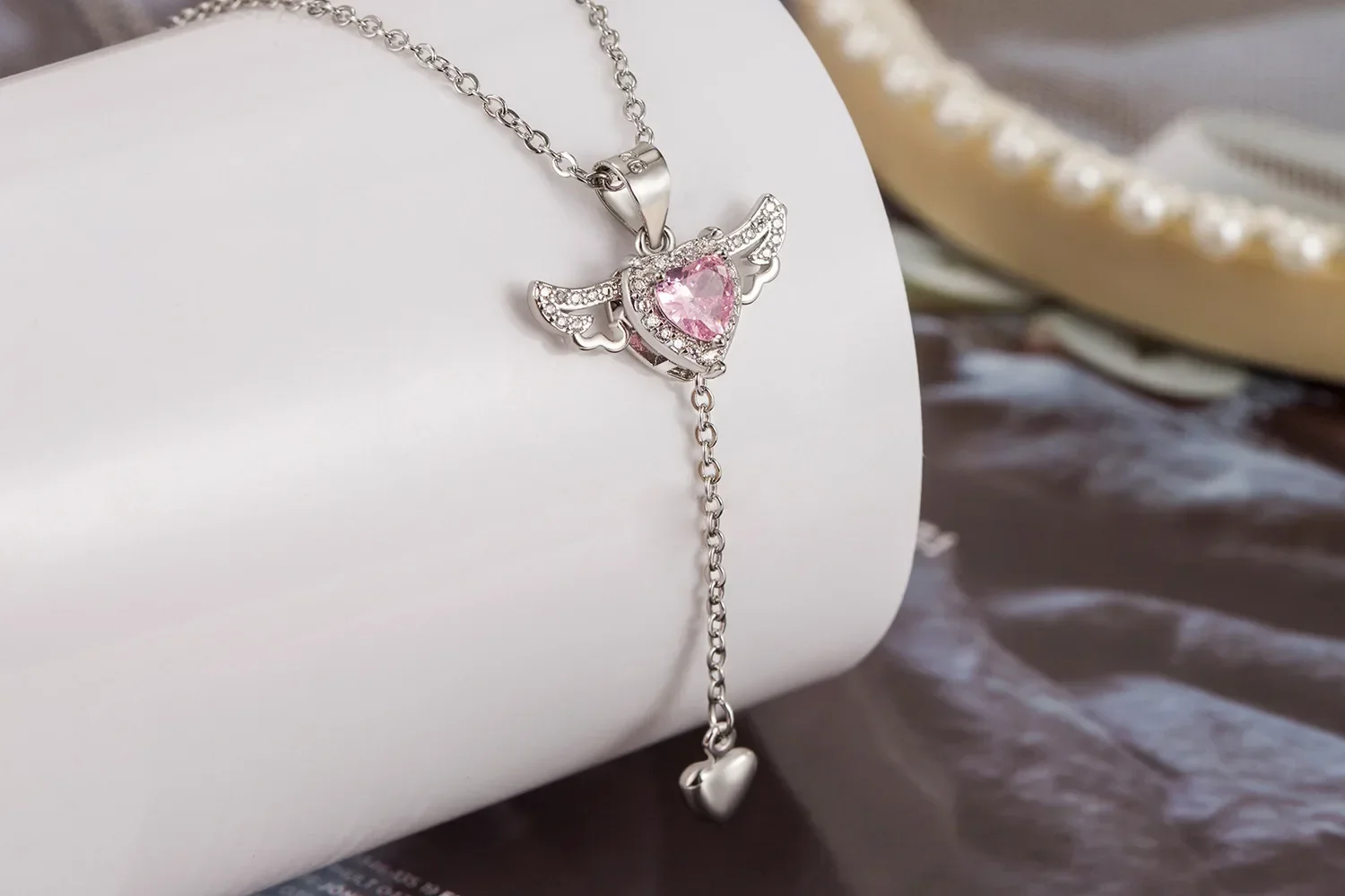 925 Sterling Silver Heart Angel Wings Pendant Choker Necklaces For Women Aesthetic Jewelry Accessories Money Jewellery 925 Sterling Silver Heart Angel Wings Pendant Choker Necklaces For Women Aesthetic Jewelry Accessories Money Jewellery