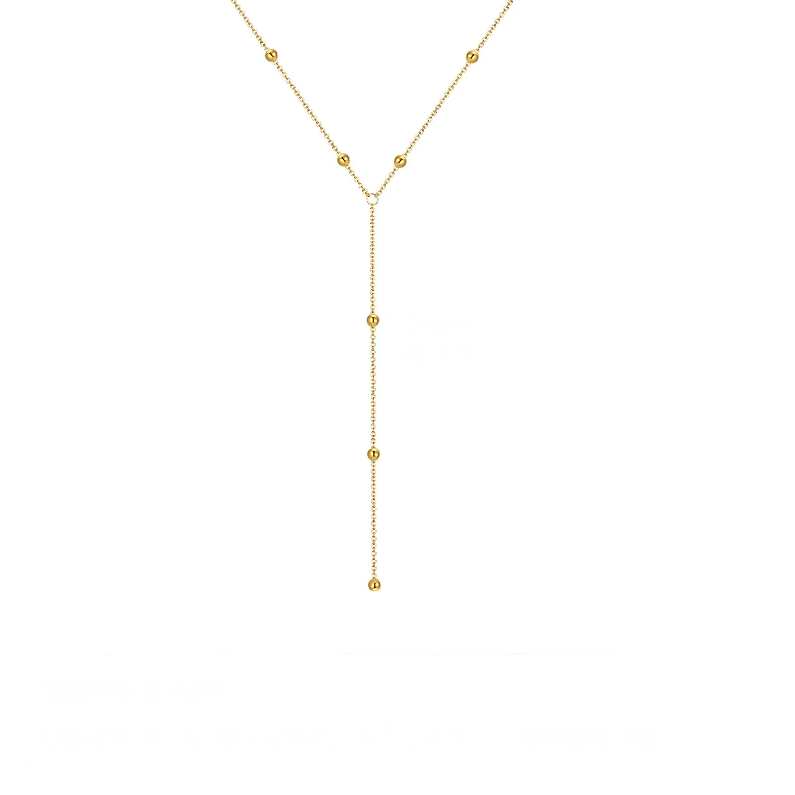 Gold Plated Lariat Necklace for Women Double Laryer Long Chain Drop Pendant Choker Necklaces Fashion Gifts