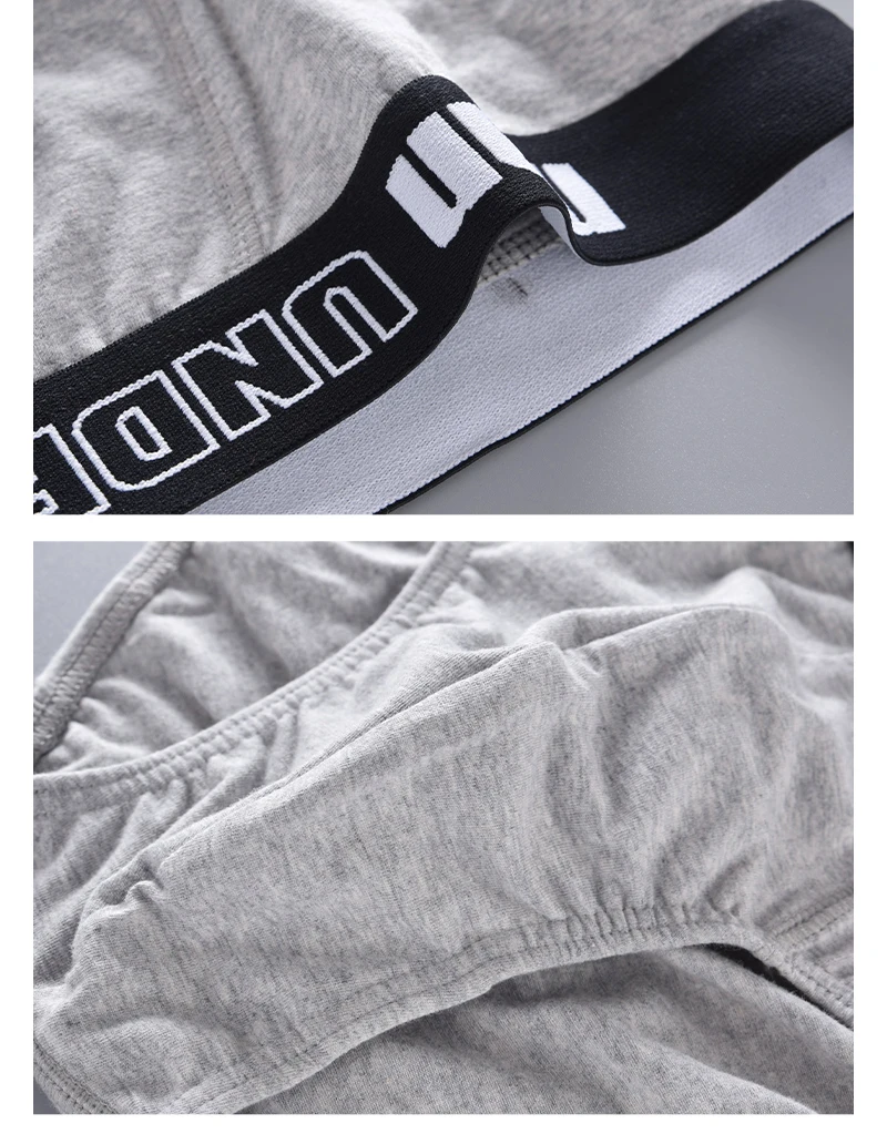 Cotton Casual Men's Shorts Sexy Slim Fit Temperament Boxer Fashion Letter Personalized Underwear Comfortable Solid Color Panties