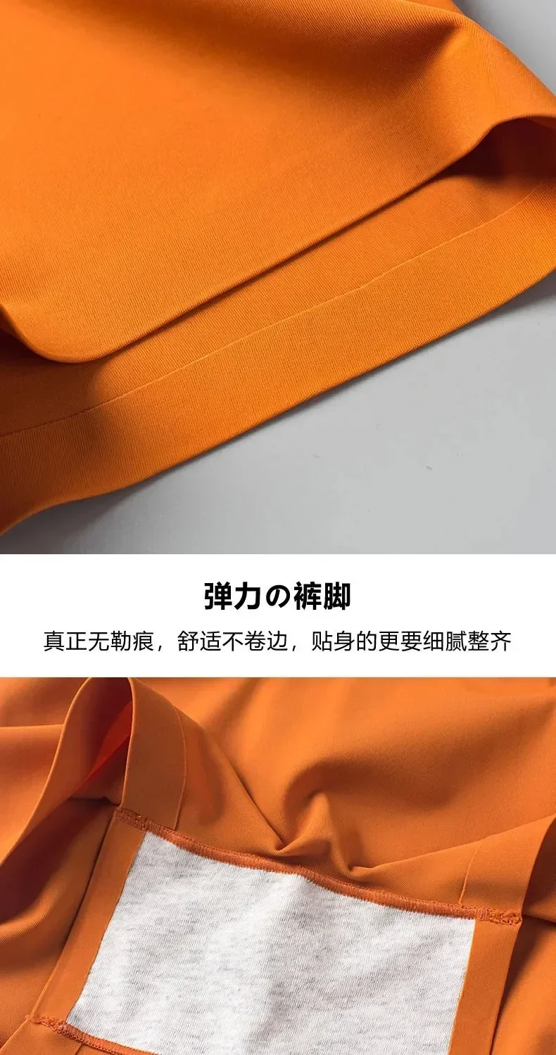 Ice Silk Seamless Underwear Summer Thin Women's Boxer Shorts Ladies Panties Safety Pants Soild Female Mid Waist Lingerie Panty