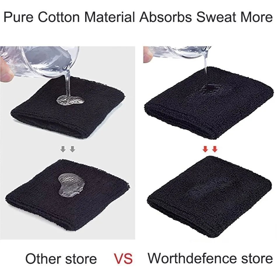WOSWEIR-Cotton Athletic Headband Elastic Sweatbands Women Men Basketball Sports Gym Fitness Sweat Band Volleyball Tennis
