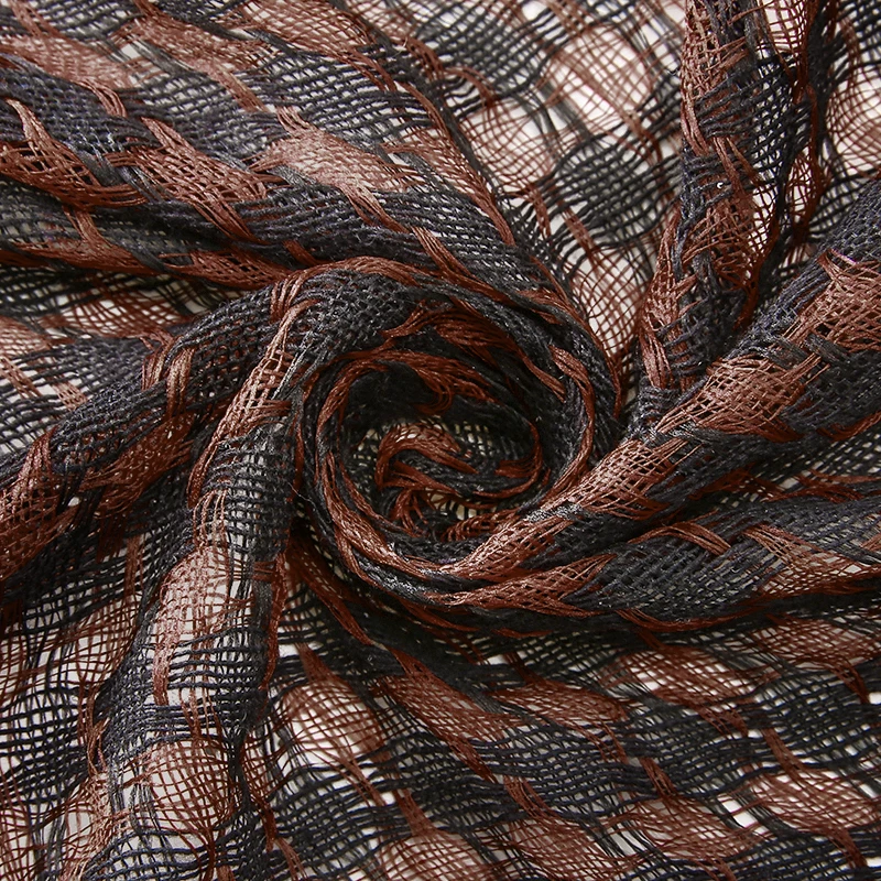 Houndstooth Scarf Plaid Hijab Bandana Hiking Scarves Arab Tactical Elegant Womens Shawl Shemagh Light Tassel For Men 100X100cm