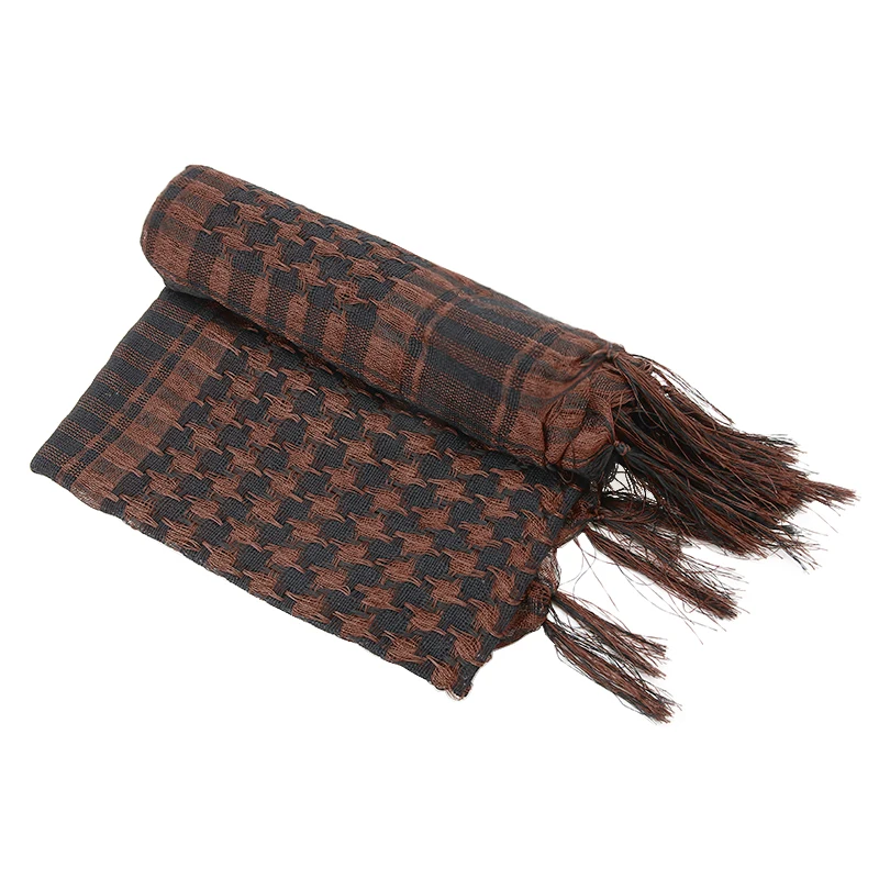 Houndstooth Scarf Plaid Hijab Bandana Hiking Scarves Arab Tactical Elegant Womens Shawl Shemagh Light Tassel For Men 100X100cm