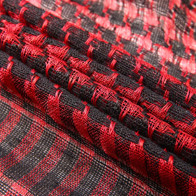 Houndstooth Scarf Plaid Hijab Bandana Hiking Scarves Arab Tactical Elegant Womens Shawl Shemagh Light Tassel For Men 100X100cm