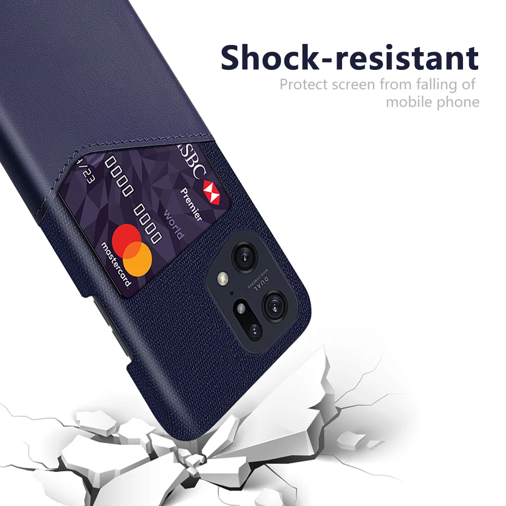 Business Case For OPPO Find X5 Pro Realme GT2 9 Pro Plus 9i V25 C35 Funda Card Slots Cover For OPPO A36 Reno7 Z SE 5G Capa Coque