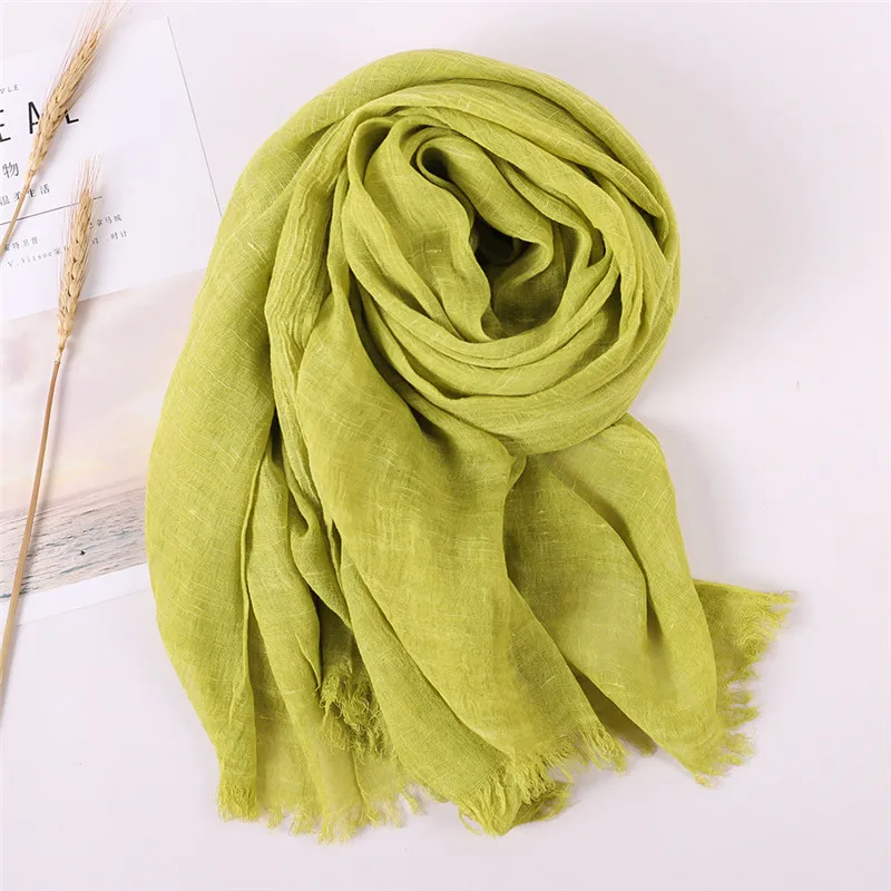 2024 NEW Autumn New Cotton Pashmina Shawl Lady Wrap Warm Winter Scarves Solid Design Print Female Foulard Beach Stoles Scarf