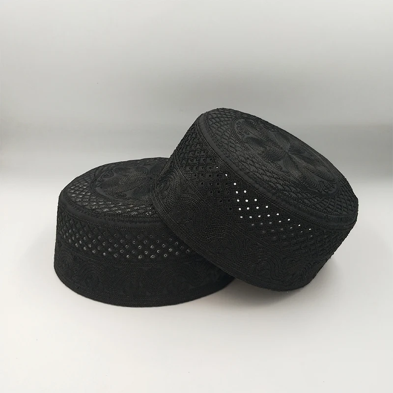 New Muslim Men Prayer Hats Cotton Embroidery Caps Arab Man Saudi Arabia Islamic Hat Turban Hijab Jewish Cap Islam Headscarf