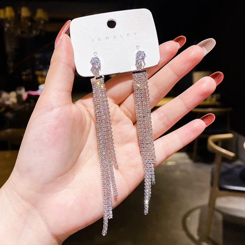 2024 New Fashion Trend Unique Design Elegant and Exquisite Zircon Leaf Earrings For Women Jewelry Wedding Party Premium Gifts