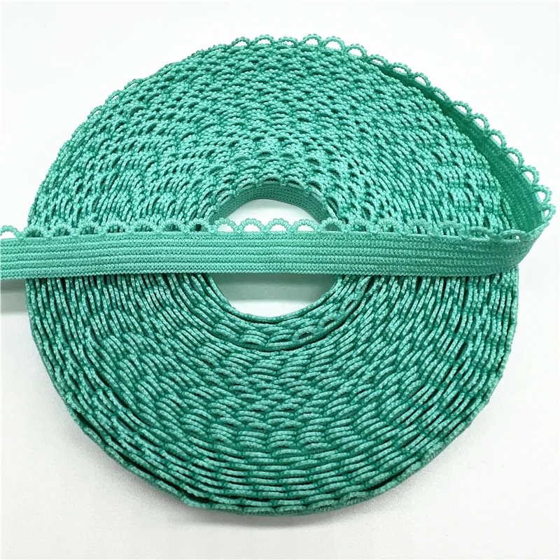 5yards 10mm Elastic Lace Ribbon Fold Over Spandex Elastic Band For Sewing Lace Trim DIY Headband Underwear Lingerie Accessory