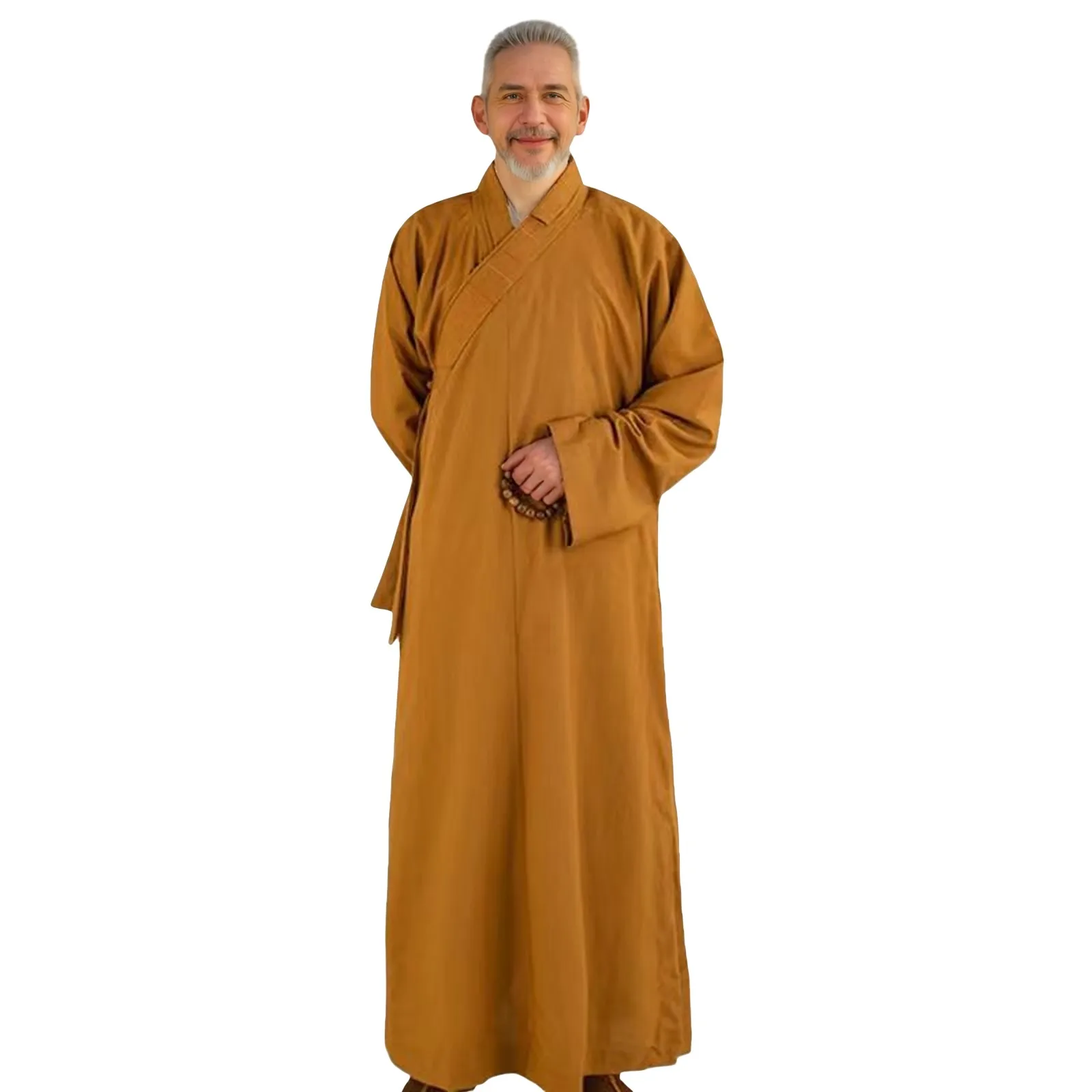 2024 New Traditional Chinese Clothing Long Robes For Buddhism Monk Buddhist Clothing For Adults Men Haiqing Meditation Gown