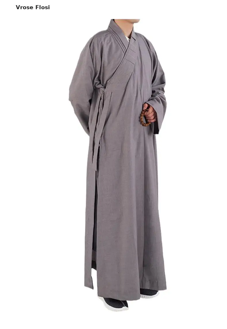 2024 New Traditional Chinese Clothing Long Robes For Buddhism Monk Buddhist Clothing For Adults Men Haiqing Meditation Gown
