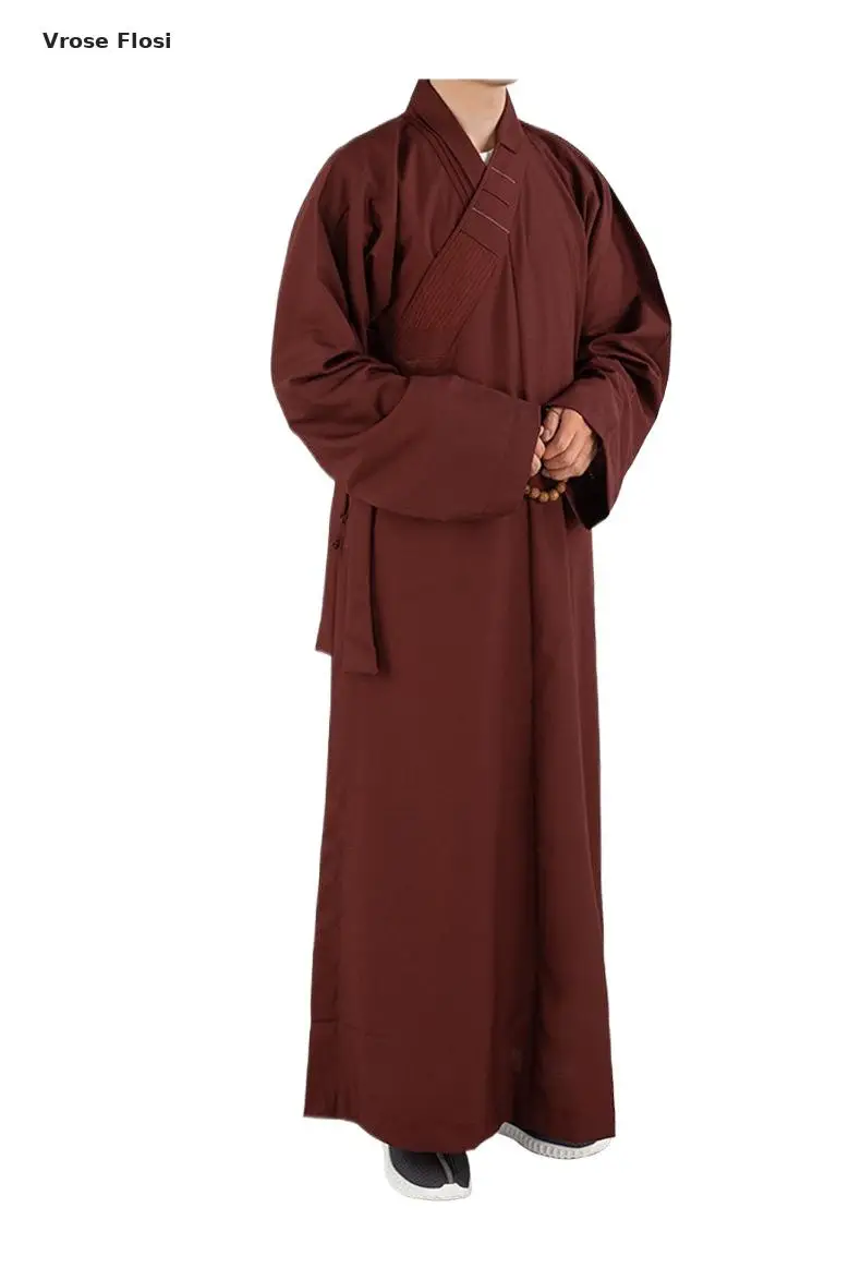 2024 New Traditional Chinese Clothing Long Robes For Buddhism Monk Buddhist Clothing For Adults Men Haiqing Meditation Gown