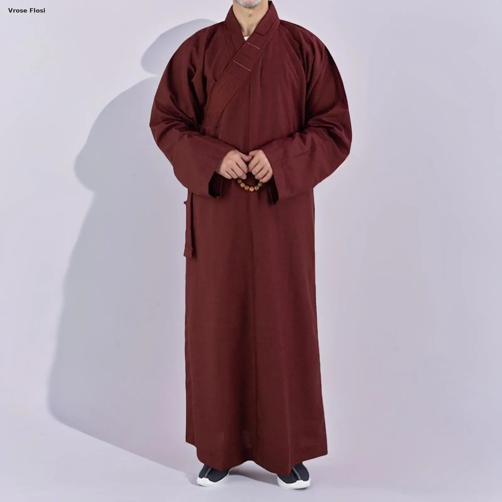 2024 New Traditional Chinese Clothing Long Robes For Buddhism Monk Buddhist Clothing For Adults Men Haiqing Meditation Gown