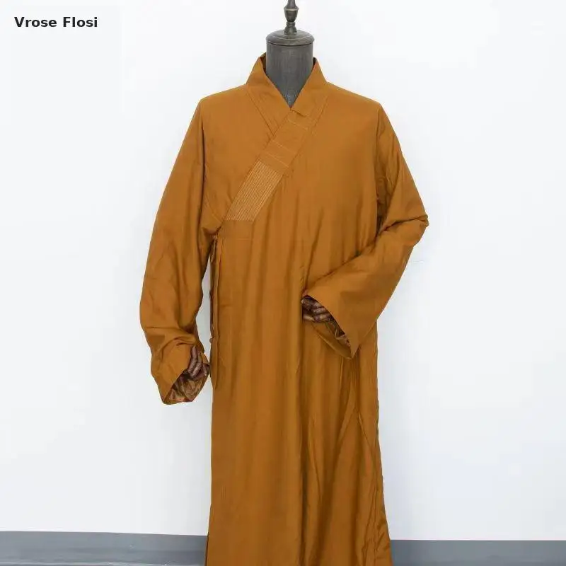 2024 New Traditional Chinese Clothing Long Robes For Buddhism Monk Buddhist Clothing For Adults Men Haiqing Meditation Gown