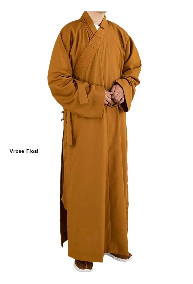 2024 New Traditional Chinese Clothing Long Robes For Buddhism Monk Buddhist Clothing For Adults Men Haiqing Meditation Gown