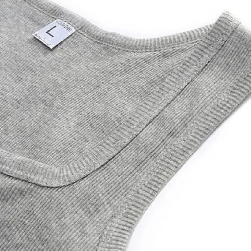 Women Solid Square Neck Ribbed Tank Top Camisole Men Clothing Singlets Basic Elastic Tank Tops Sleeveless Fitness Men Vest Hot