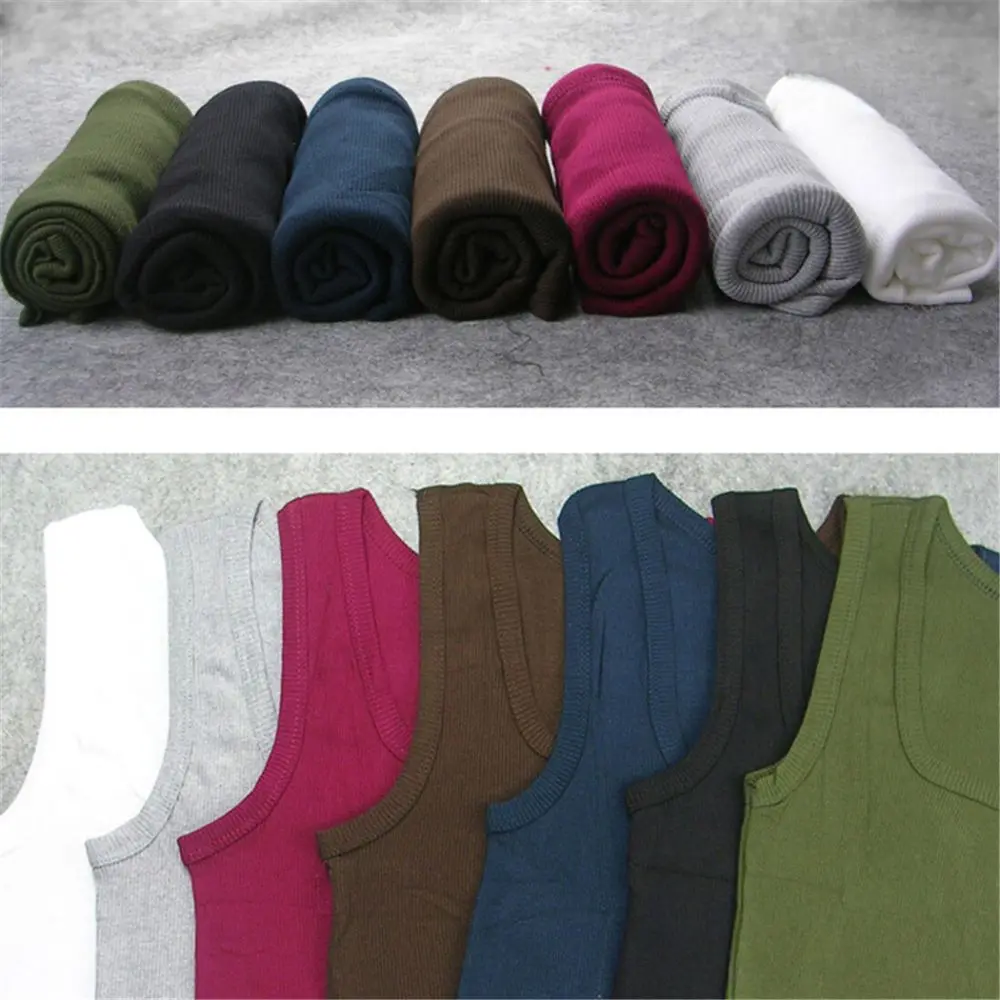 Women Solid Square Neck Ribbed Tank Top Camisole Men Clothing Singlets Basic Elastic Tank Tops Sleeveless Fitness Men Vest Hot