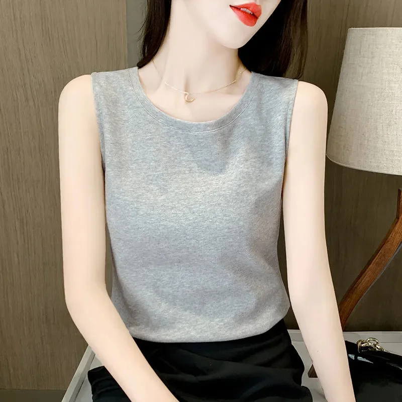Women Summer Tanks Camis Vest Fashion Basics O-Neck Ladies Street Tanks Tops Tees Hotsweet B3341