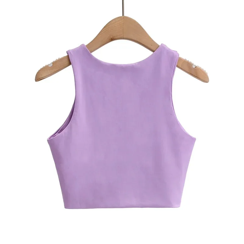 2025 Summer Fashion Women Sexy Slim Tops O-neck Sleeveless Double Nylon Ladies Good Quality Tank Tops 6 Colors