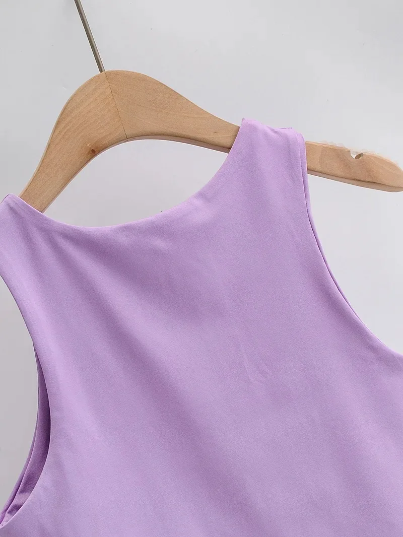 2025 Summer Fashion Women Sexy Slim Tops O-neck Sleeveless Double Nylon Ladies Good Quality Tank Tops 6 Colors