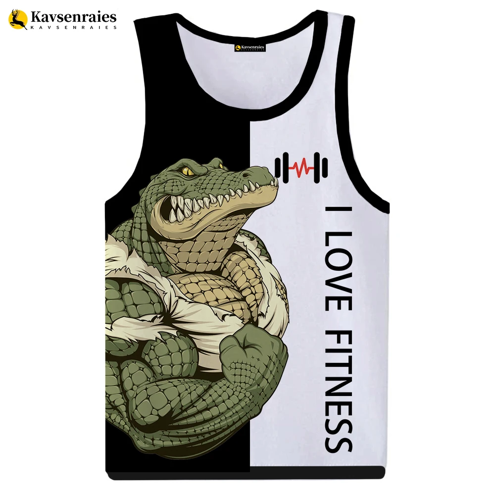 Rottweiler Love Fitness 3D Printed Tank Tops Animal Letter Print Tops Tees Sleeveless Vest Men Harajuku Streetwear GYM T-shirt