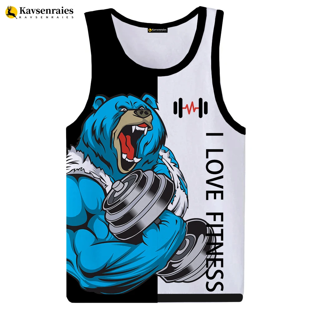 Rottweiler Love Fitness 3D Printed Tank Tops Animal Letter Print Tops Tees Sleeveless Vest Men Harajuku Streetwear GYM T-shirt