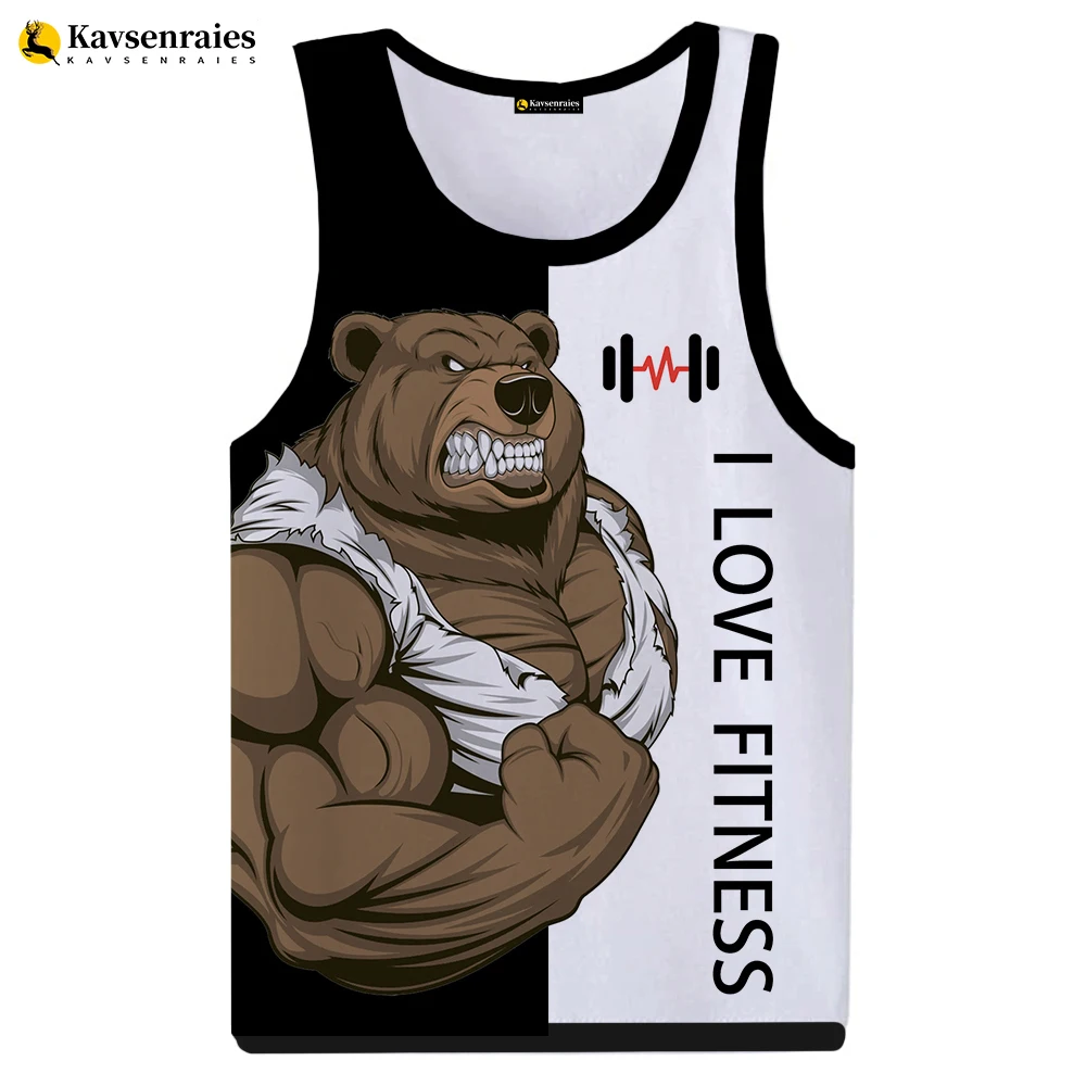 Rottweiler Love Fitness 3D Printed Tank Tops Animal Letter Print Tops Tees Sleeveless Vest Men Harajuku Streetwear GYM T-shirt