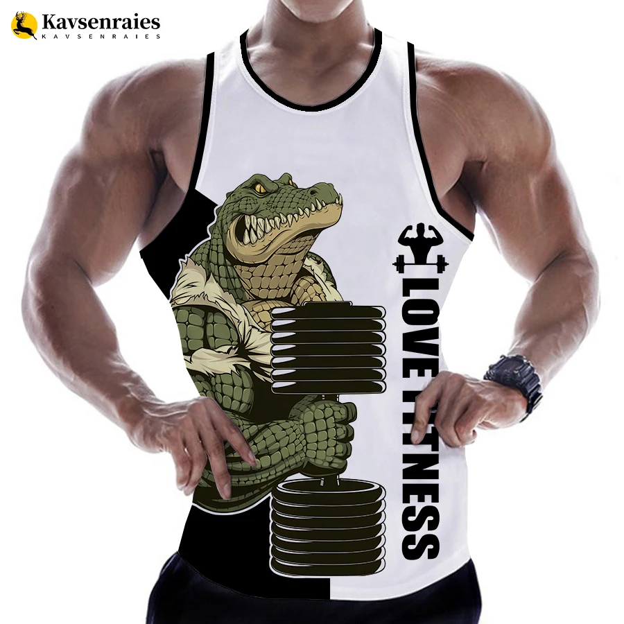 Rottweiler Love Fitness 3D Printed Tank Tops Animal Letter Print Tops Tees Sleeveless Vest Men Harajuku Streetwear GYM T-shirt