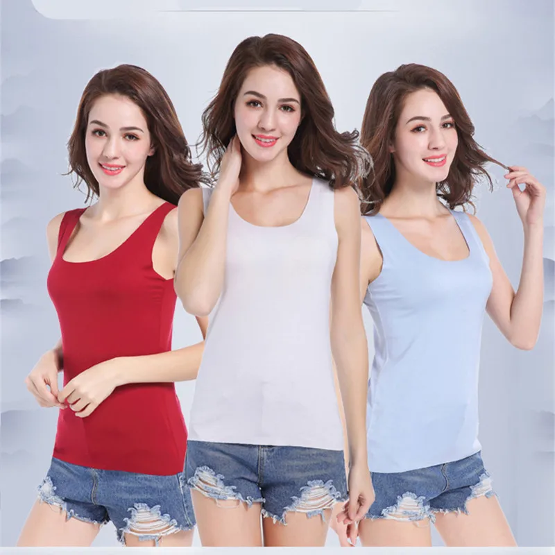 Sleeveless Soft Tank Top Women Summer Seamless Cutting Tanks Round Neck Sexy Slim Tops White Pink Lady Casual Tees Base Tees TOP