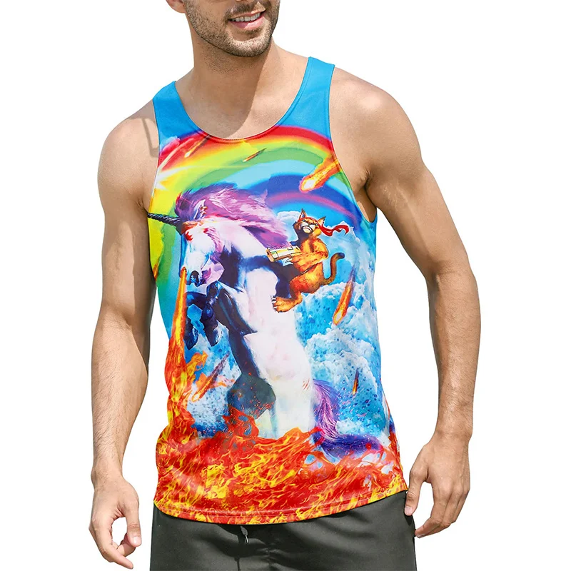 USA Eagle National Flag Graphic Tank Top Gym Clothing Men 3D Print Basketball Vest Summer Undershirt Harajuku Fashion Streetwear