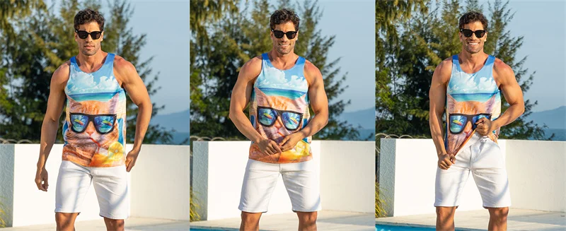 USA Eagle National Flag Graphic Tank Top Gym Clothing Men 3D Print Basketball Vest Summer Undershirt Harajuku Fashion Streetwear