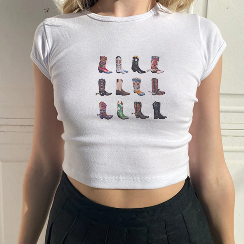 2025 Harajuku Y2K Women's Tank Top Casual Female White Crop Tops Short Sleeve Loose Solid Color Tees Vest Summer Streetwear