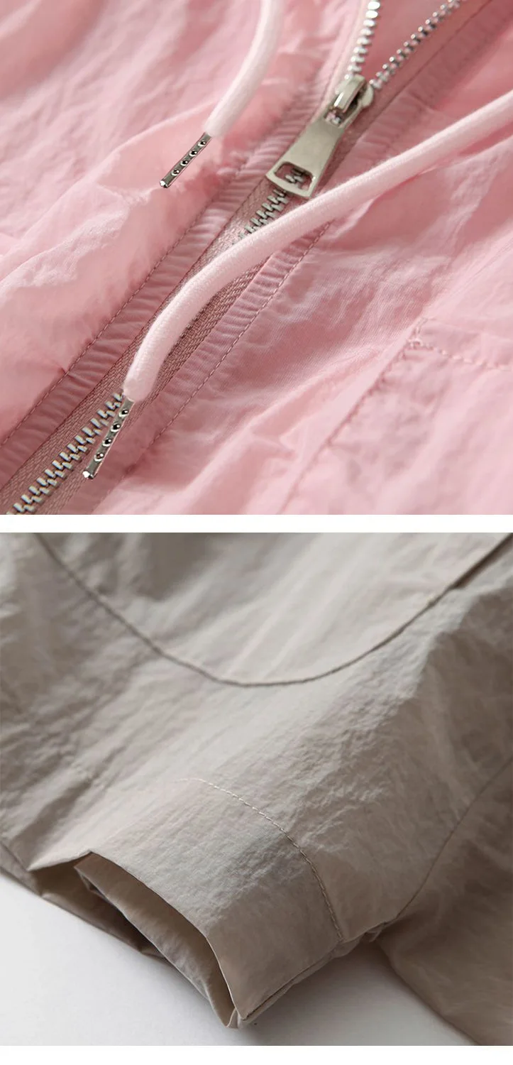 Simplicity Thin Sunscreen Clothing Anti UV Loose Summer Long Sleeved Jacket Waterproof Quick Dry Women's Coat Outdoor Sports