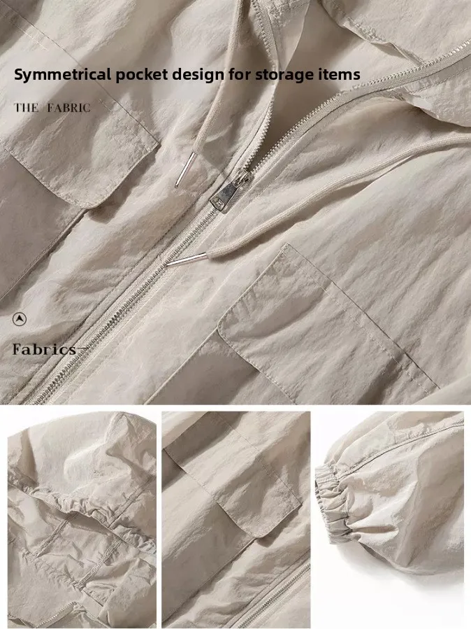 Simplicity Thin Sunscreen Clothing Anti UV Loose Summer Long Sleeved Jacket Waterproof Quick Dry Women's Coat Outdoor Sports